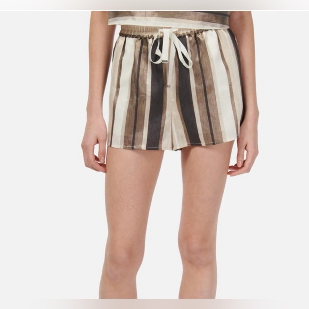 CAMI NYC: METALLIC STRIPED SHORTS